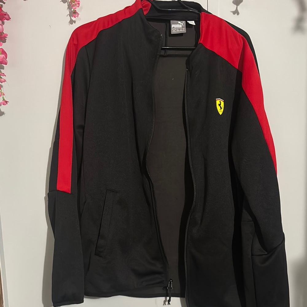 Puma Scuderia Ferrari Black and Red Jacket